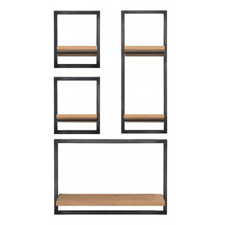 Forge Iron and Solid Oak Furniture Wall Display Unit KD Forge Iron and Solid Oak Furniture Wall Display Unit KD