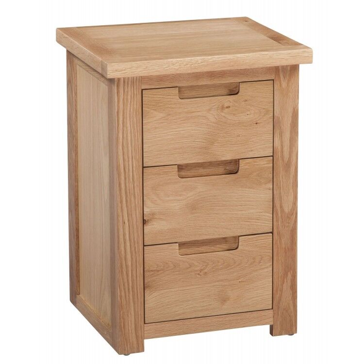 Moderna Solid Oak Furniture Modern 3 Drawer Bedside Table Moderna Solid Oak Furniture Modern 3 Drawer Bedside Table