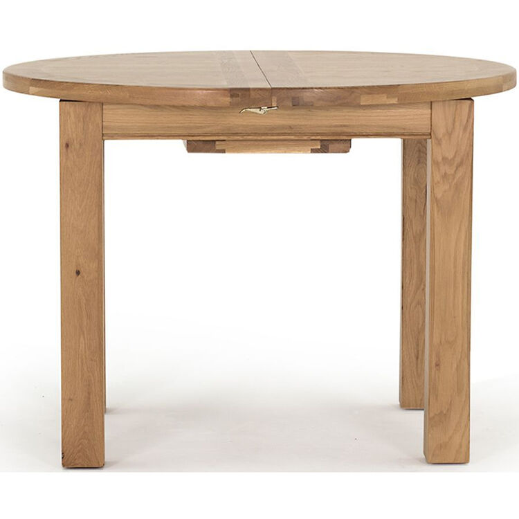 Vida Living Breeze Oak Furniture 107-140cm Round Extending Table Vida Living Breeze Oak Furniture 107-140cm Round Extending Table