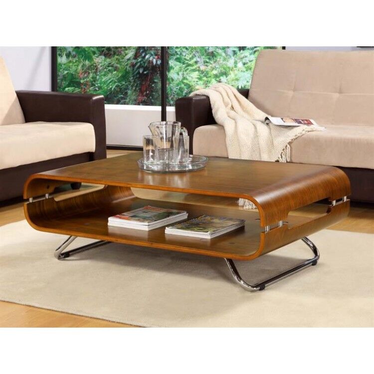 Jual Curve Walnut Coffee Table JF302 | Oak Furniture House